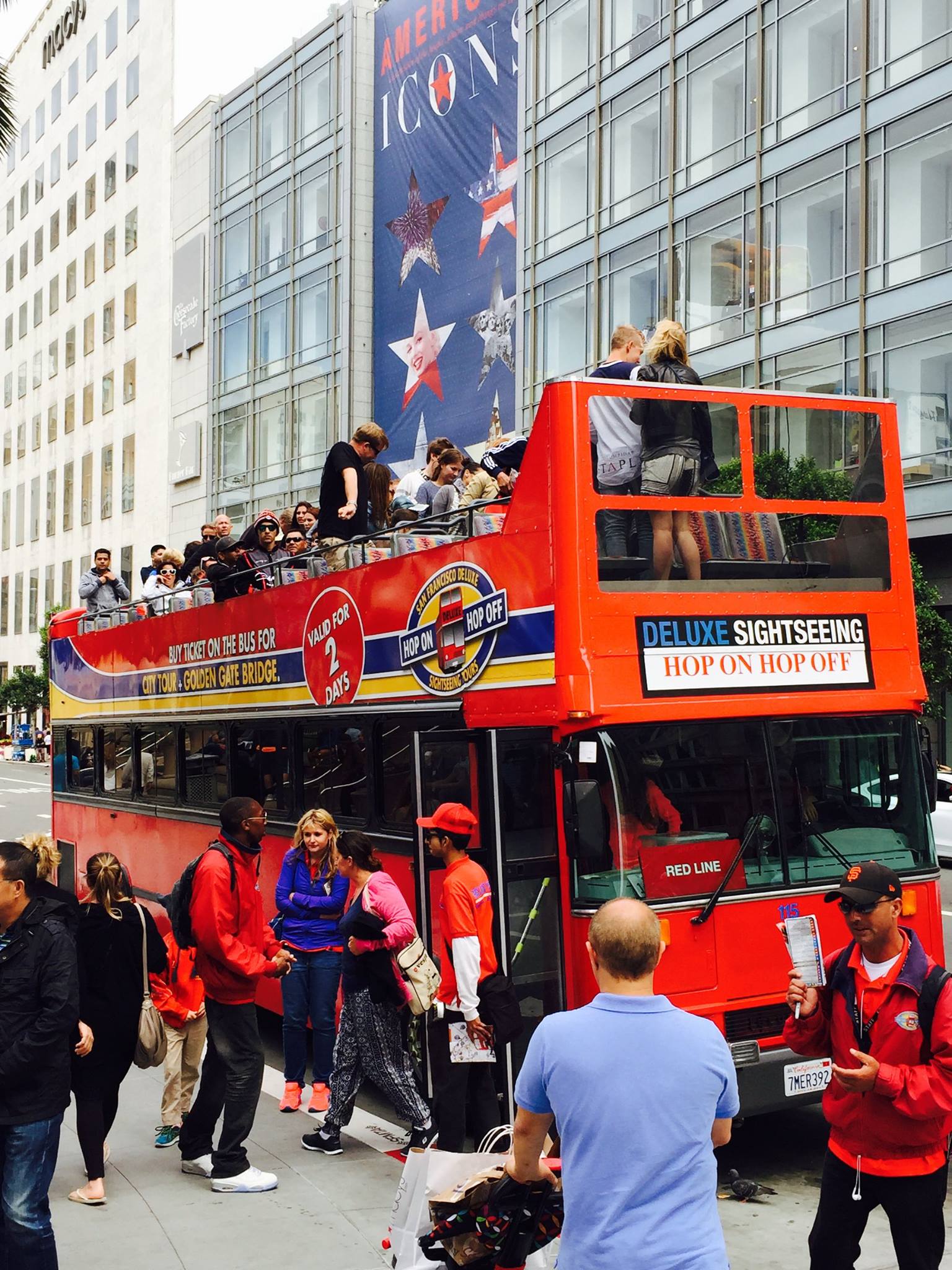 San Francisco Deluxe Sightseeing Tours Hop On Hop Off, Open Top tour bus